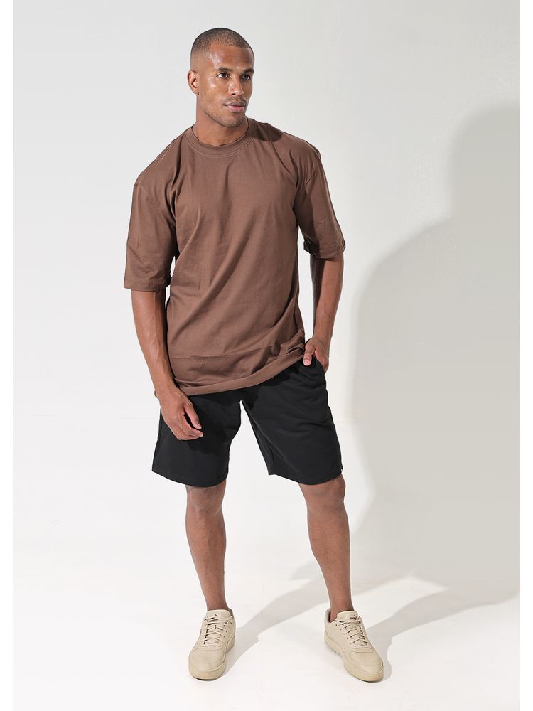 Camiseta Oversized Unissex Marrom
