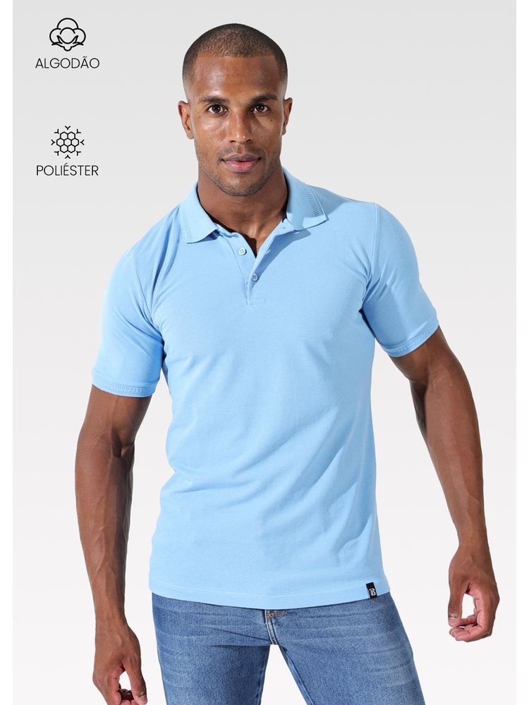  Polo Masculina Azul Bebê - Bronzo