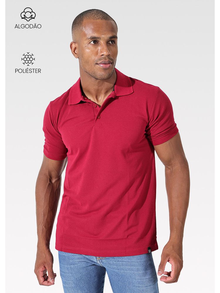  Polo Masculina Bordo - Bronzo
