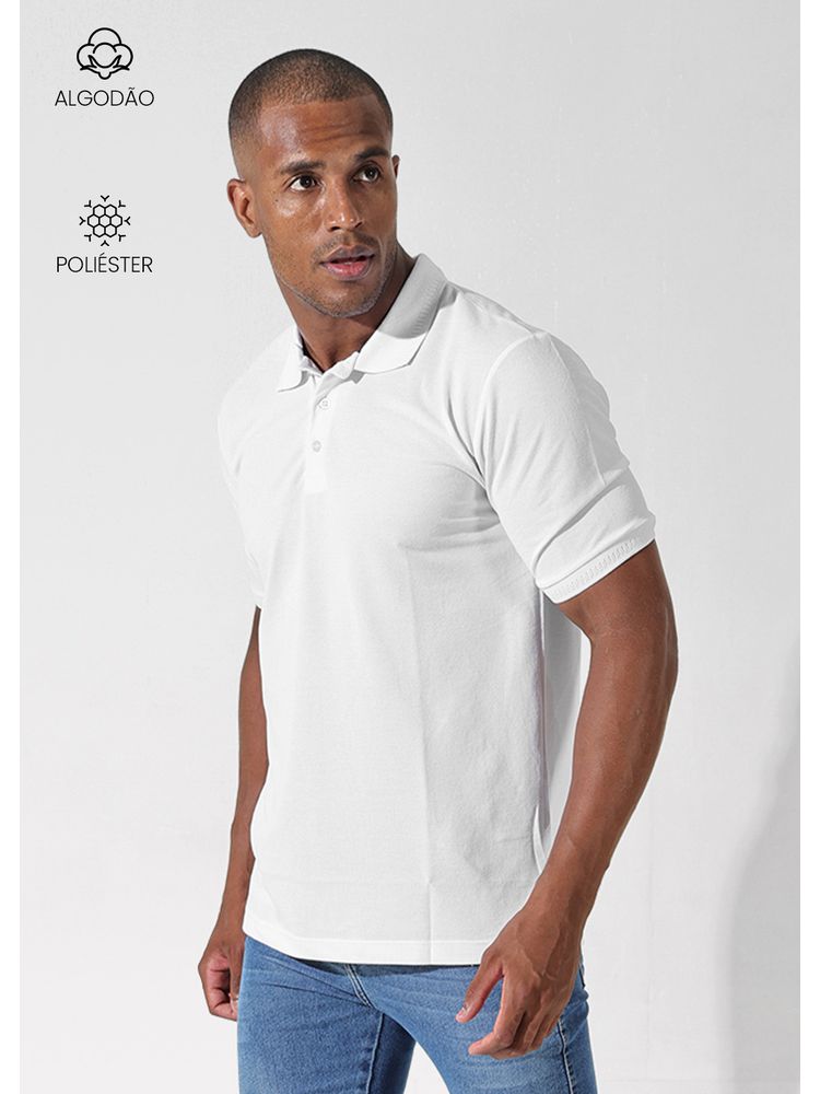  Polo Masculino Branca - Bronzo