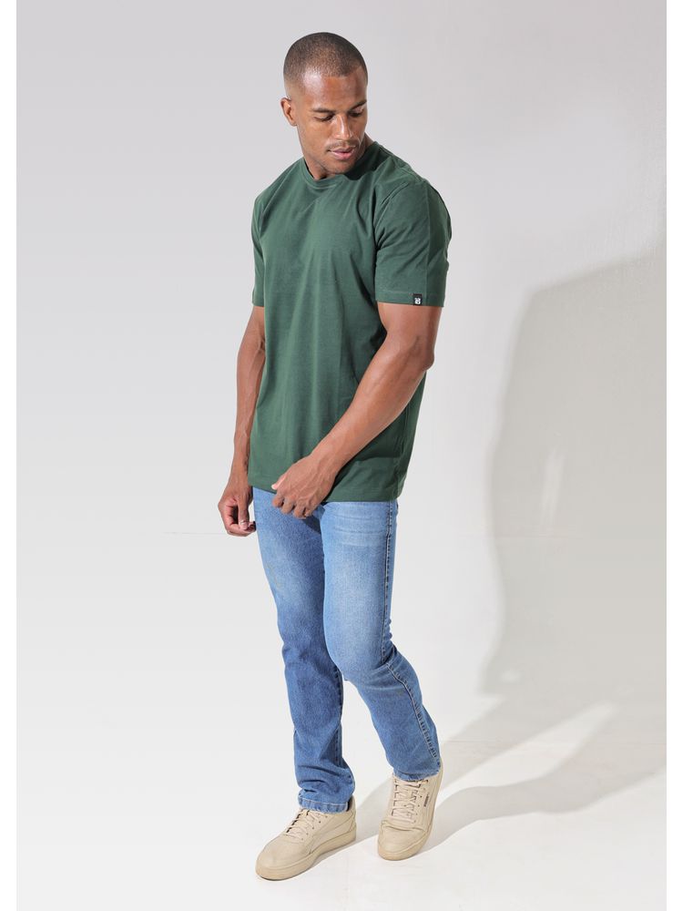 Camiseta Masculina Basic Verde Musgo