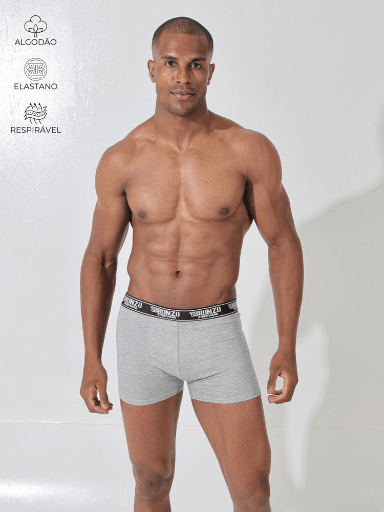 Cueca Boxer Cinza - Bronzo