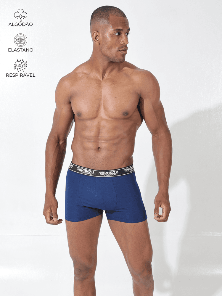 Cueca Boxer Azul Marinho - Bronzo