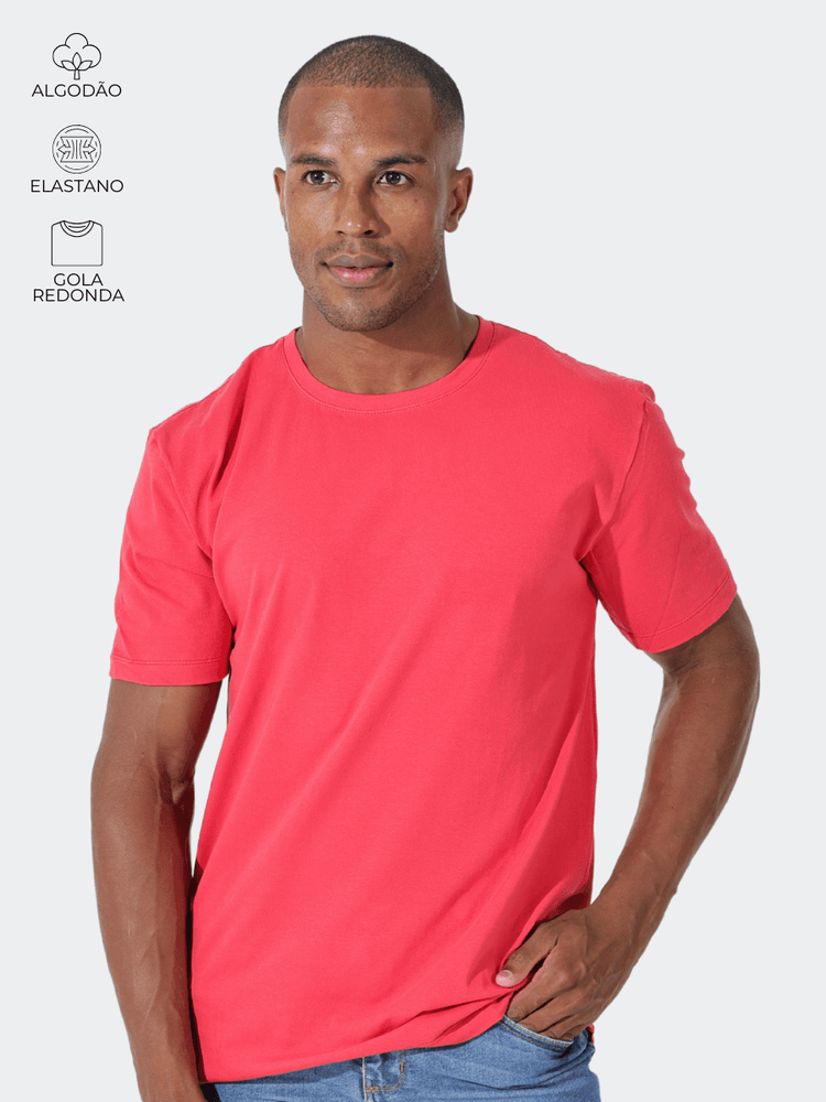 Camiseta Masculina Basic Verm... - Bronzo