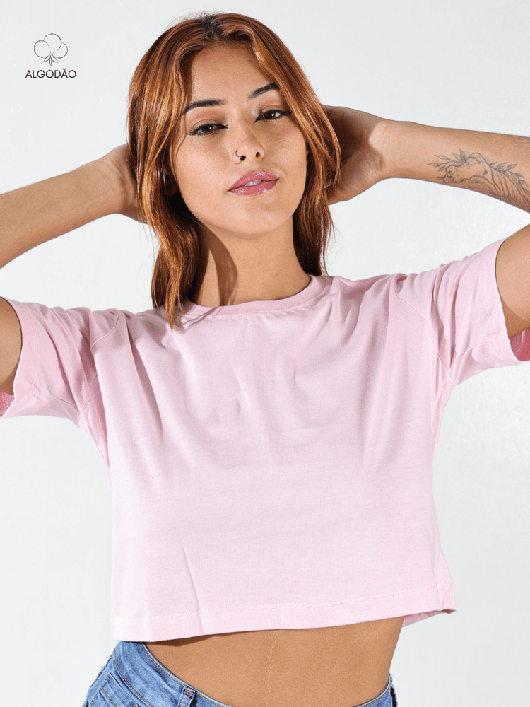 Cropped Feminino Rosa - Bronzo