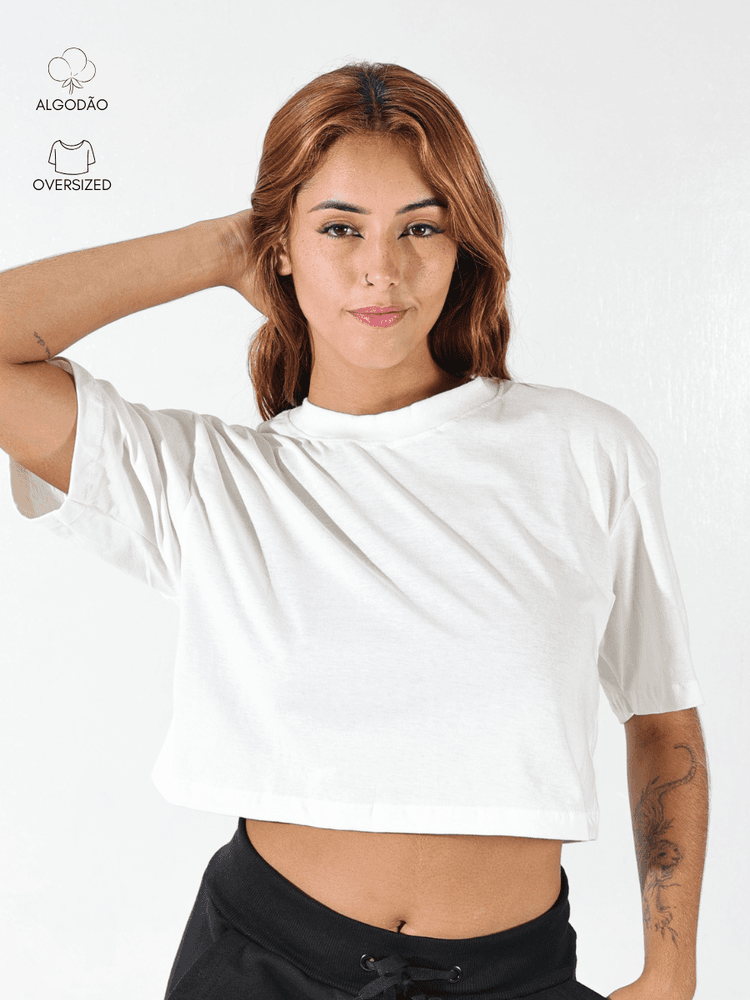 Cropped Oversized Off White - Bronzo