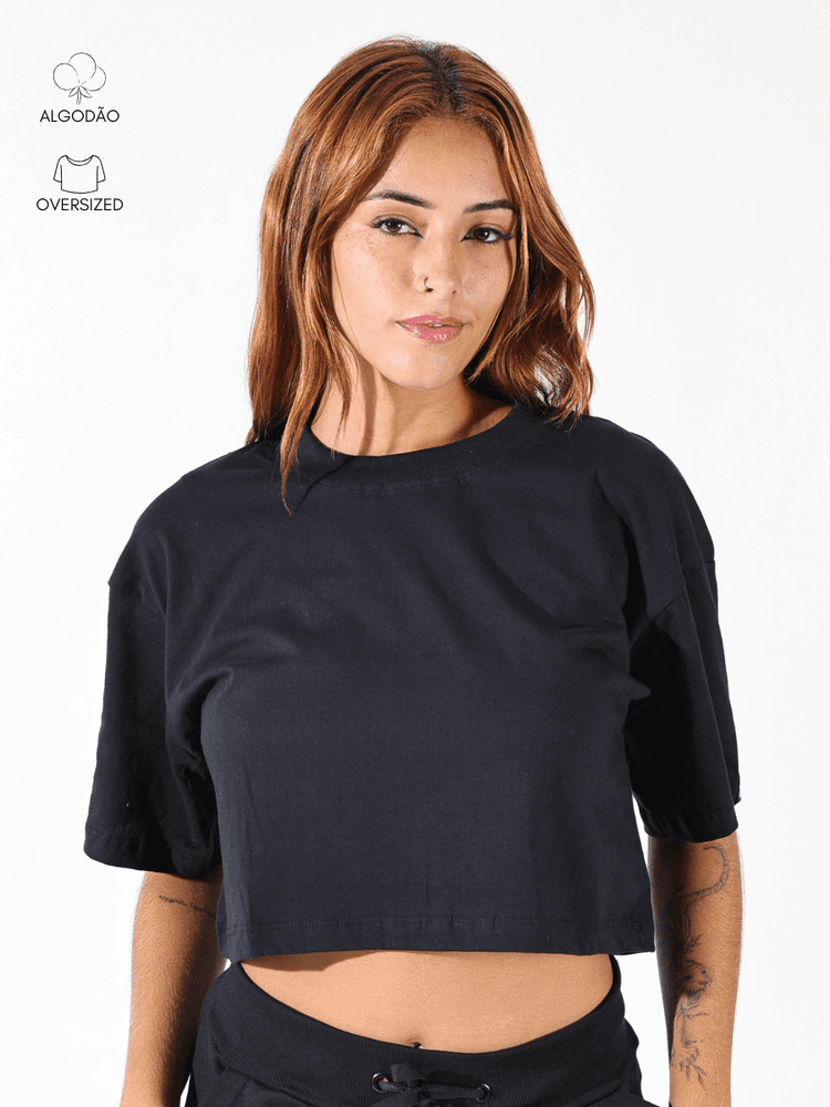 Cropped Oversized Preto - Bronzo