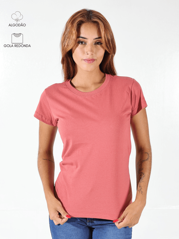 Baby Look Feminina Goiaba - Bronzo