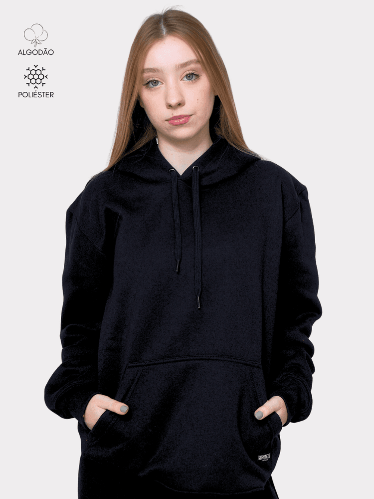 Moletom Canguru Preto - Bronzo