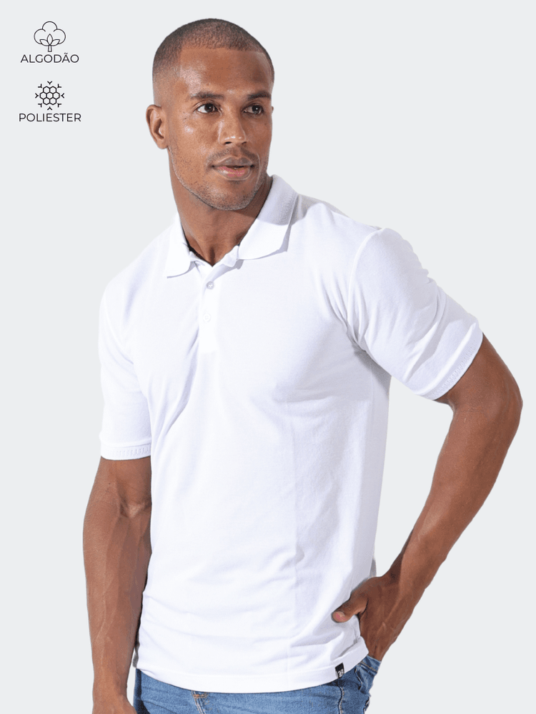 Polo Masculino Branca - Bronzo