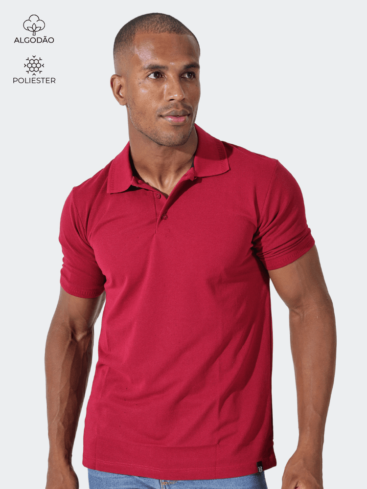  Polo Masculina Bordo - Bronzo