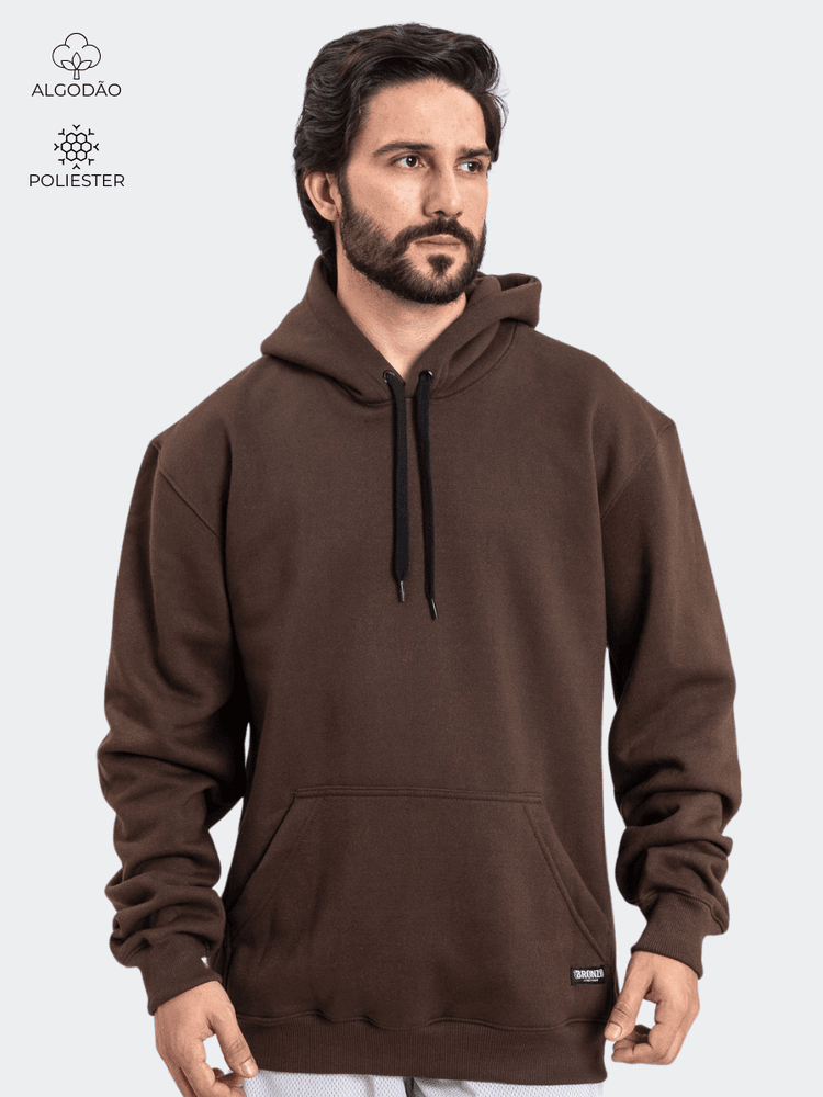 Moletom Canguru Masculino Mar... - Bronzo