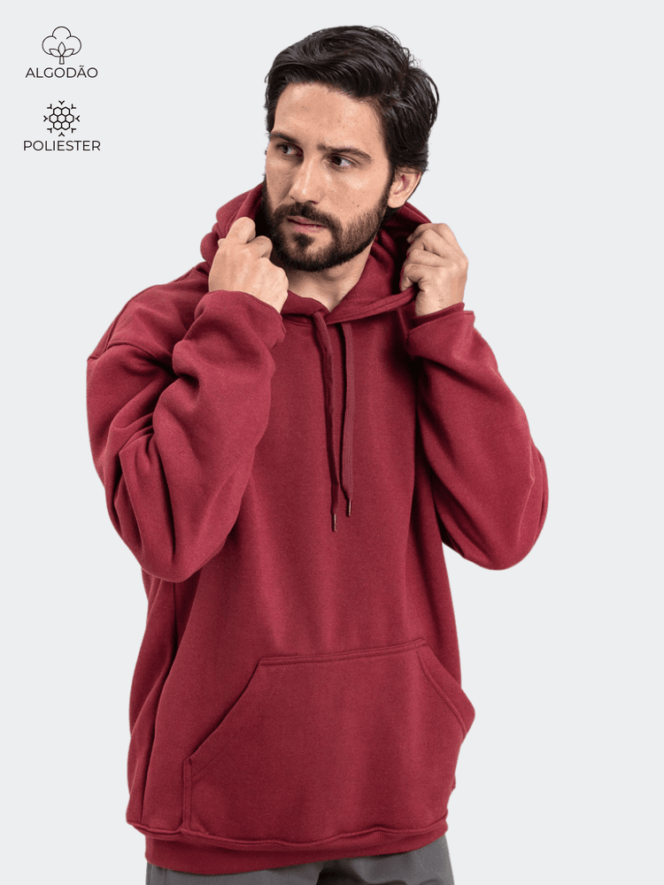 Moletom Canguru Masculino Bor... - Bronzo
