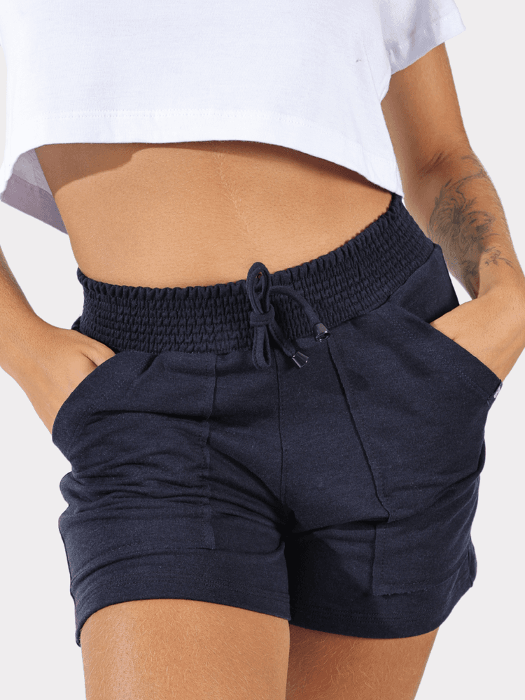 Shorts Moletinho Azul Marinho - Bronzo