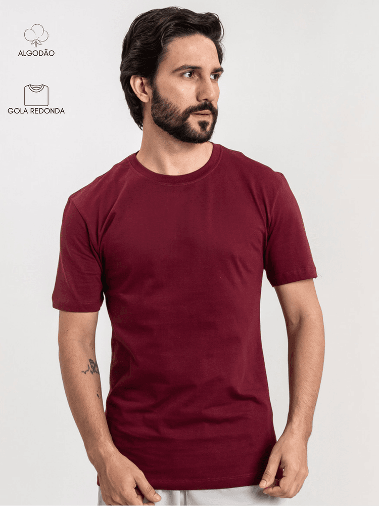 Camiseta Masculina Basic Bord... - Bronzo