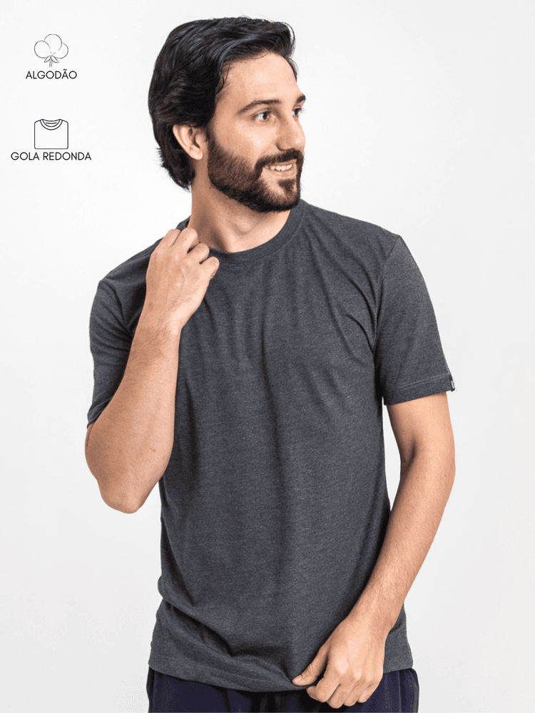Camiseta Masculina Basic Chum... - Bronzo