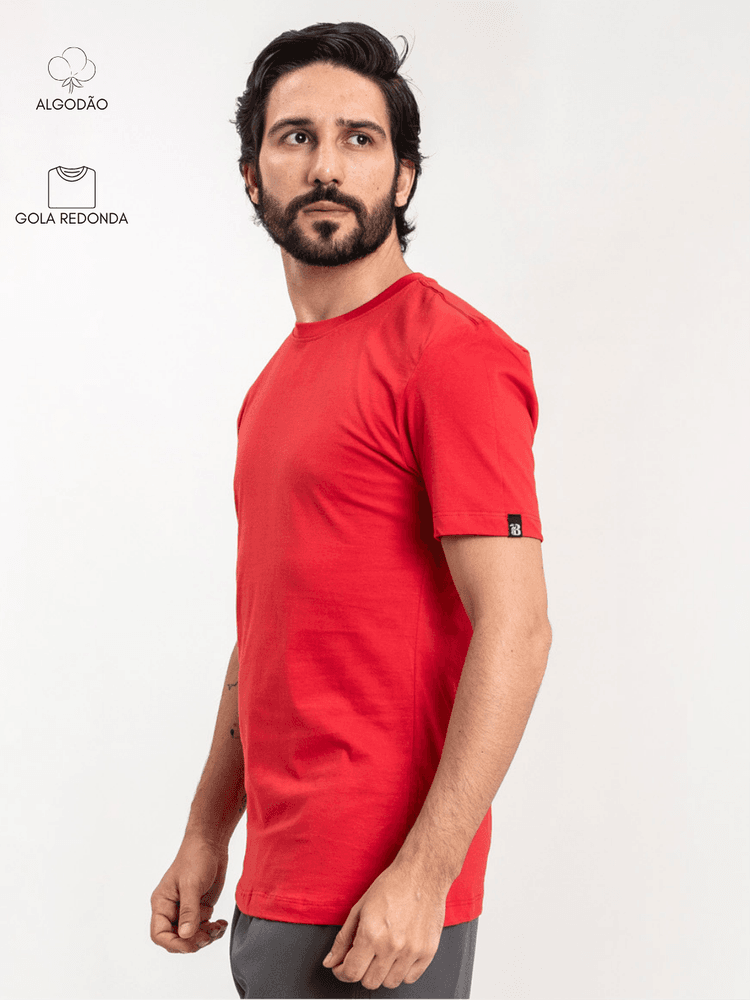 Camiseta Masculina Basic Verm... - Bronzo