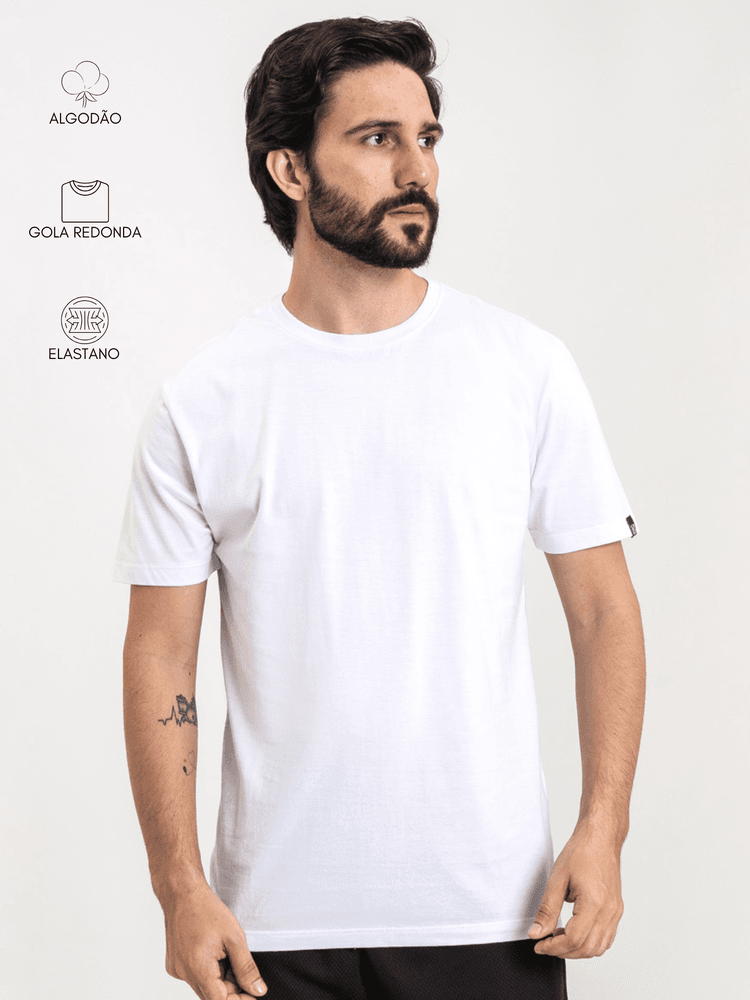 Camiseta Masculina Basic Bran... - Bronzo
