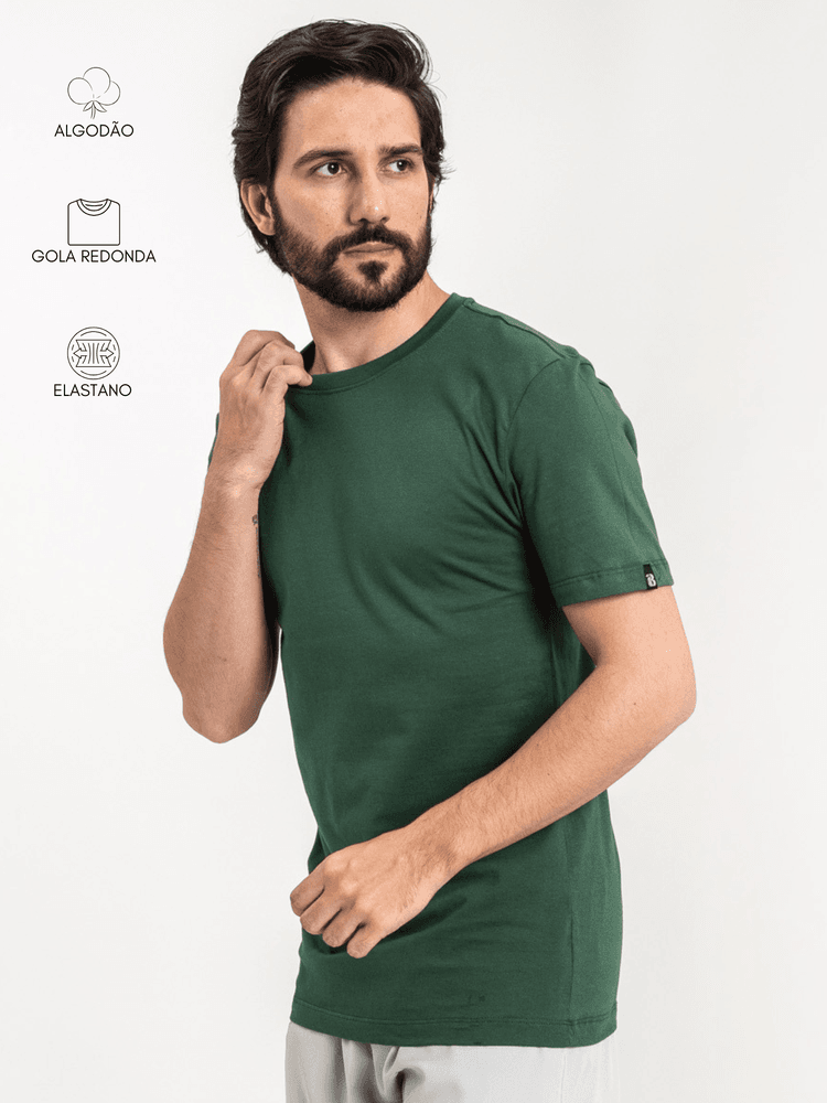 Camiseta Masculina Basic Verd... - Bronzo