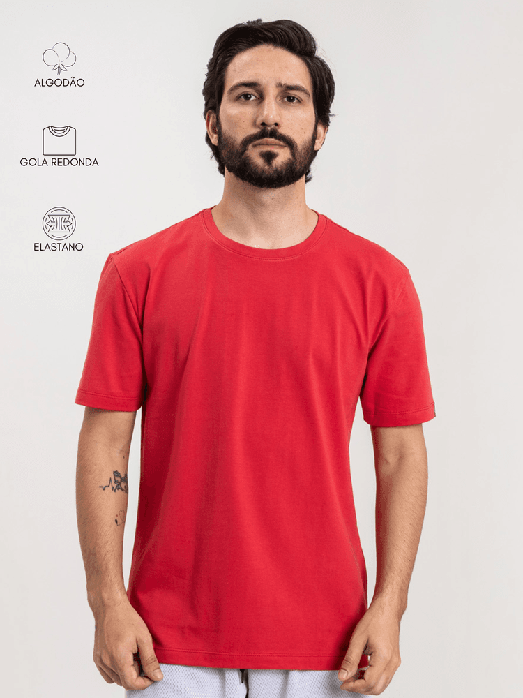 Camiseta Masculina Basic Verm... - Bronzo