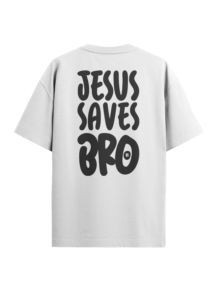 Camiseta Oversized Jesus Save... - Bronzo
