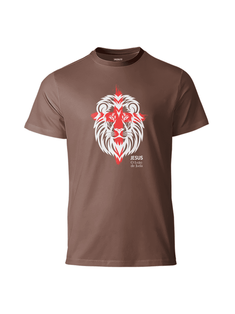 Camiseta Básica Leão de Judá... - Bronzo