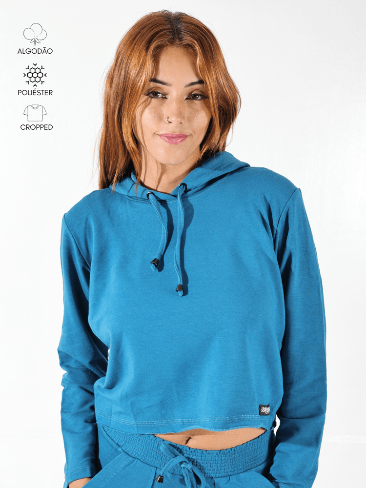 Cropped Moletinho Turquesa - Bronzo