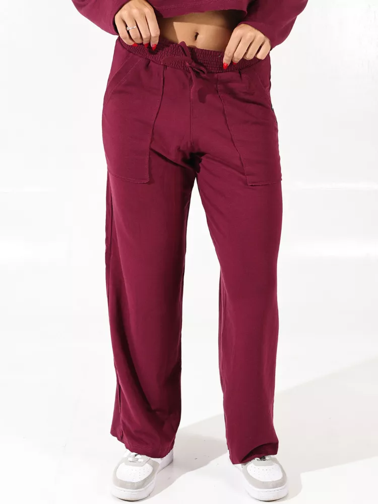 Calça Moletinho Pantalona Bor... - Bronzo