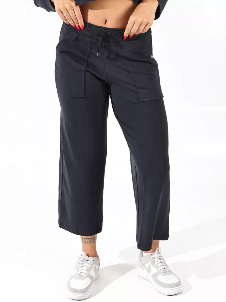 Calça Moletinho Pantalona Pre... - Bronzo
