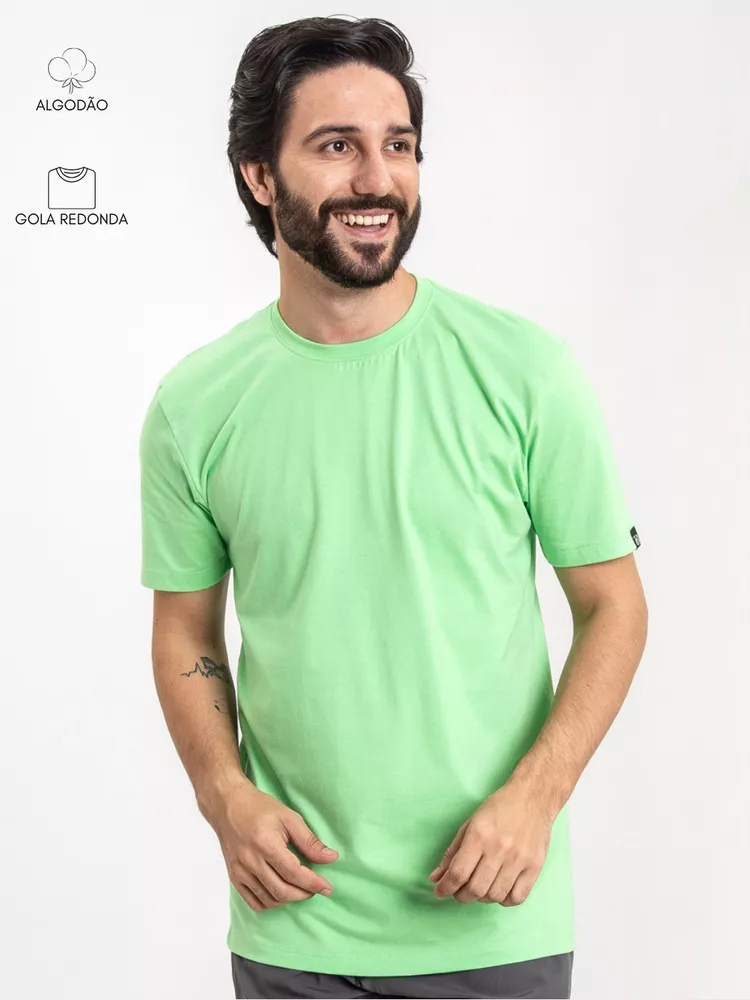 Camiseta Masculina Basic Verd... - Bronzo