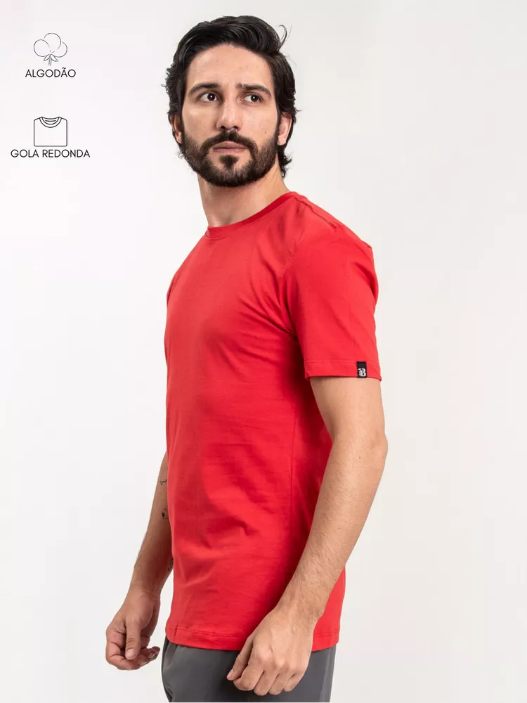Camiseta Masculina Basic Verm... - Bronzo