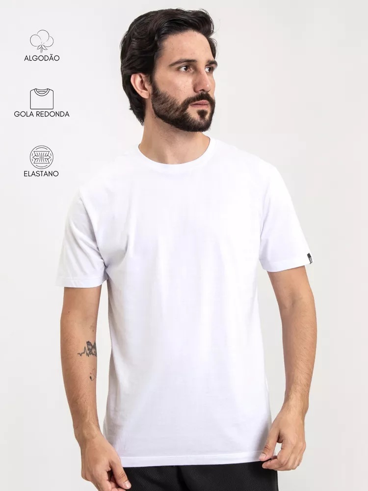 Camiseta Masculina Basic Bran... - Bronzo