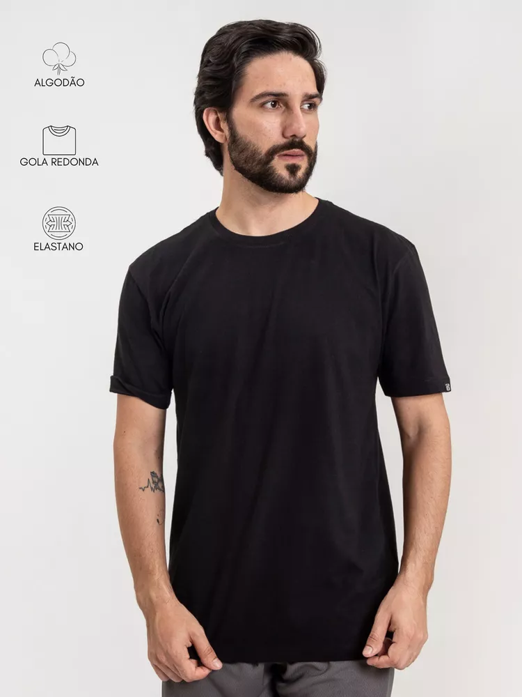 Camiseta Masculina Basic Pret - Bronzo