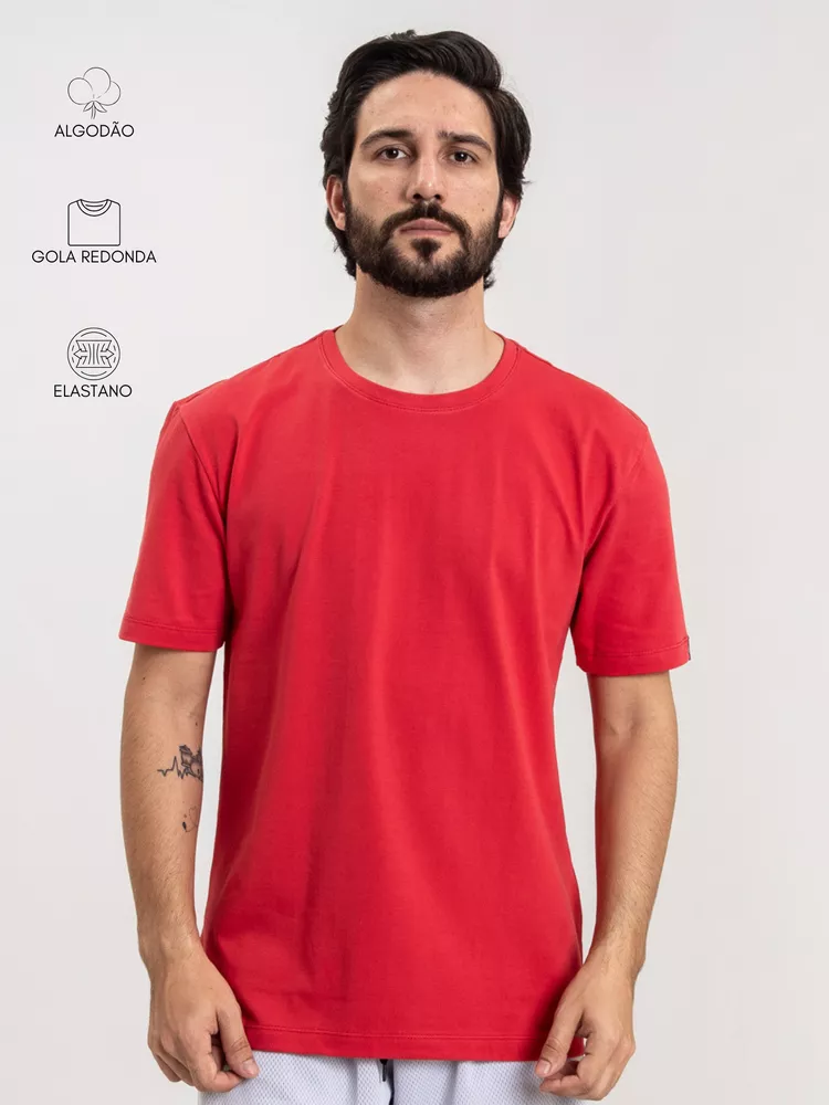 Camiseta Masculina Basic Verm... - Bronzo
