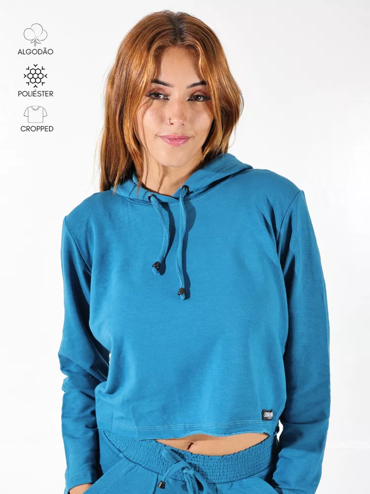 Cropped Moletinho Turquesa - Bronzo