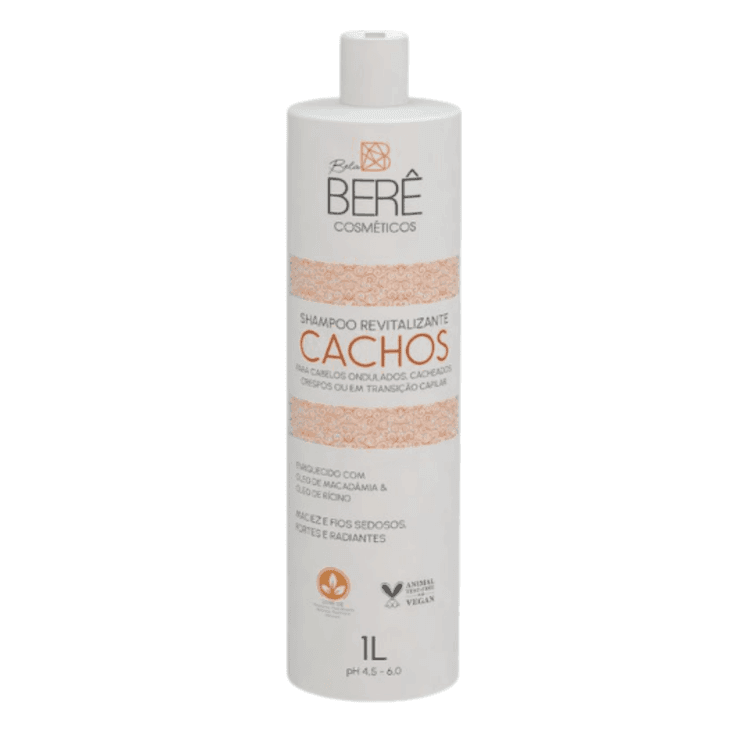 Shampoo Cachos Revitalização com Macadâmia e Rícino Shampoo Cachos Revitalização com Macadâmia e Rícino