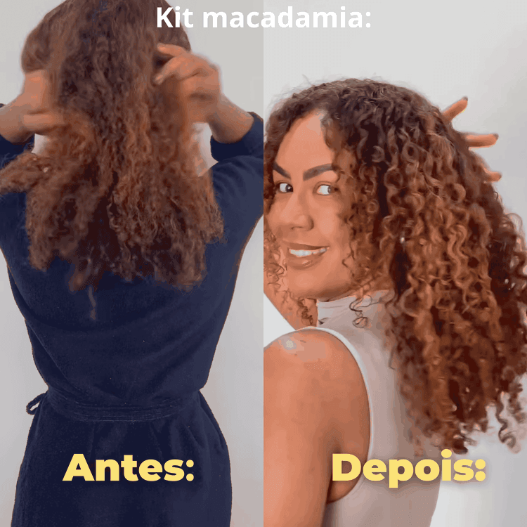 Kit Cachos Revitalização com Macadâmia e Rícino 300ml | BELABERE