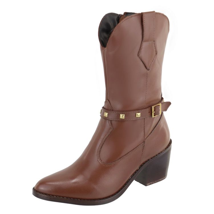 Bota Analu Conhaque - ANALU-CONHAQUE - KUENTO SHOES