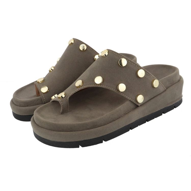 Flatform Vivi Camurça Cinza - VIVI-CAMURÇA CINZA - KUENTO SHOES