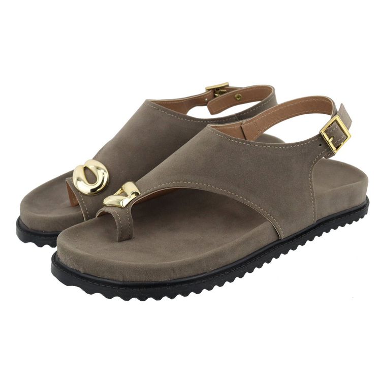 Flat Nala Camurça Cinza - NALA-CAMURÇA CINZA - KUENTO SHOES