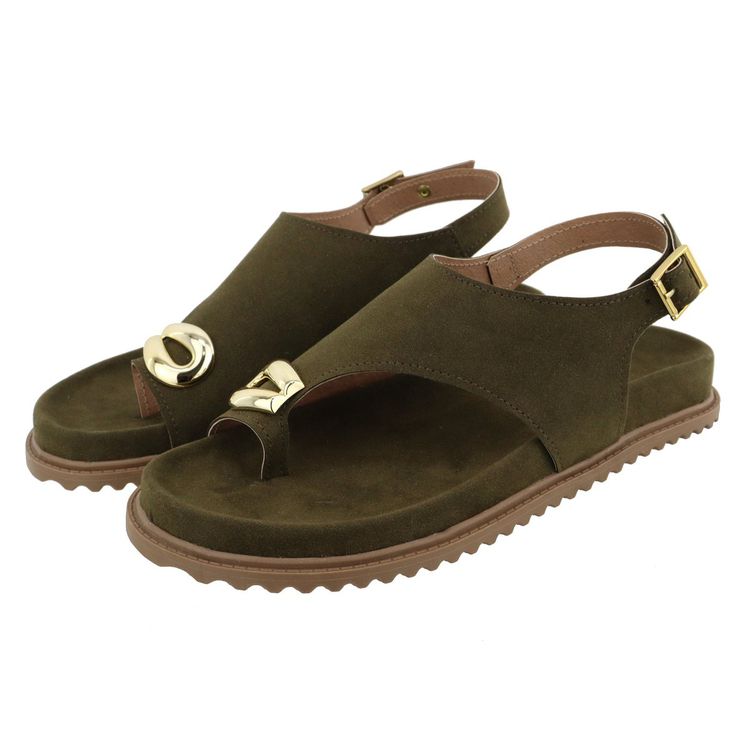 Flat Nala Camurça Verde - NALA-CAMURÇA VERDE - KUENTO SHOES