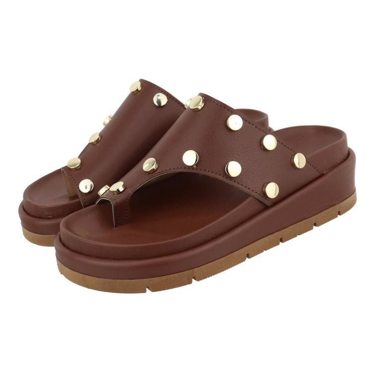 Flatform Vivi Marrom - VIVI-MARROM - KUENTO SHOES