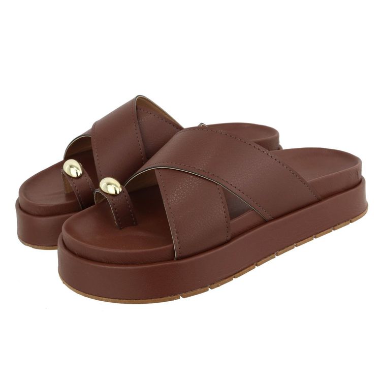 Flatform Anitta Marrom - ANITTA-MARROM - KUENTO SHOES