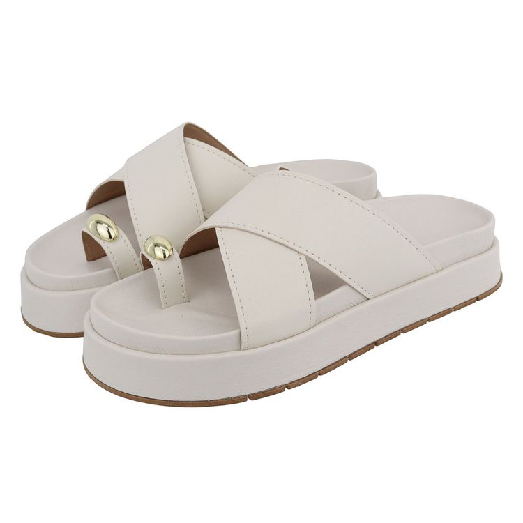 Flatform Anitta Off White - ANITTA-OFF WHITE - KUENTO SHOES