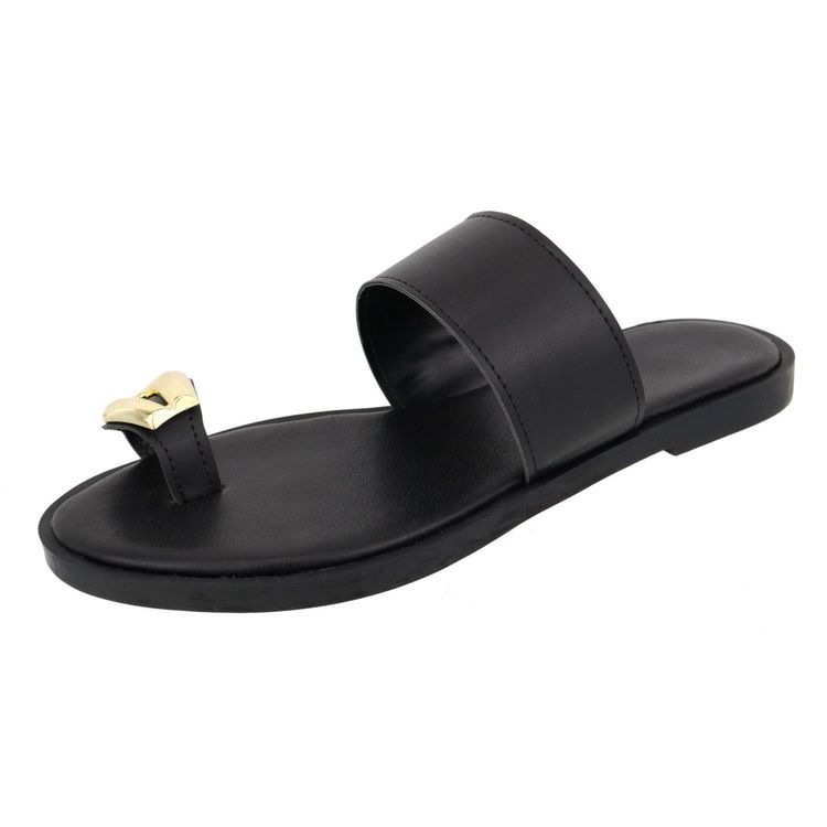 Rasteira Maisa Preta - MAISA-PRETA - KUENTO SHOES