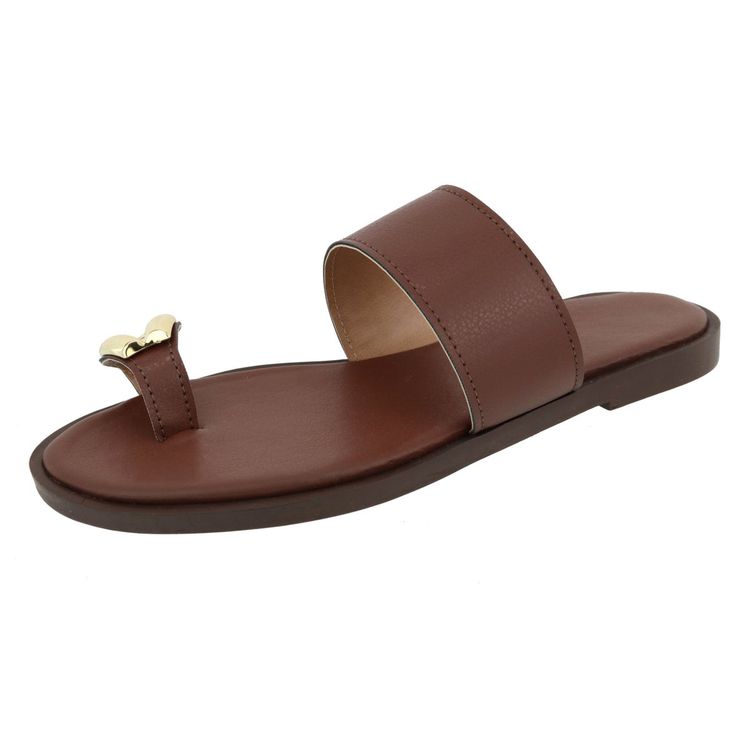 Rasteira Maisa Marrom - MAISA-MARROM - KUENTO SHOES