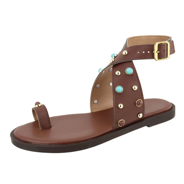 Rasteira Cora Marrom - CORA-MARROM - KUENTO SHOES