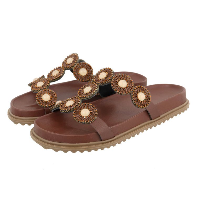 Flat Beatrice Marrom - BEATRICE-MARROM - KUENTO SHOES