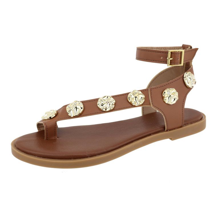 Rasteira Eloá Caramelo - ELOÁ-CARAMELO - KUENTO SHOES