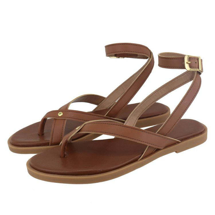 Flat Rasteira Maju Caramelo - MAJU-CARAMELO - KUENTO SHOES